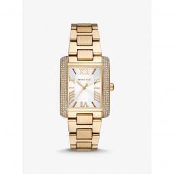 Oversized Emery Pave Gold Tone Watch