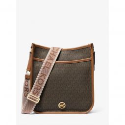 Luisa Large Signature Logo Messenger Bag