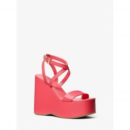 Paola Leather Wedge Sandal