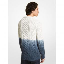 Ombre Cable Cotton Blend Sweater