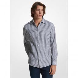 Stretch Cotton Striped Woven Shirt