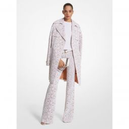Corded Floral Lace Trench Coat