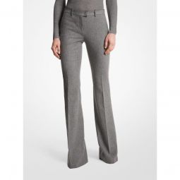 Haylee Stretch Wool Flannel Flared Trousers