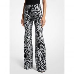 Zebra Sequined Tulle Pants