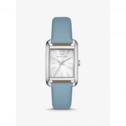 Petite Monroe Silver-Tone and Leather Watch