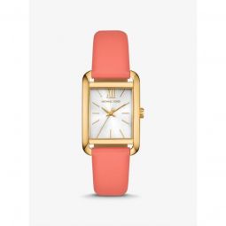 Petite Monroe Gold-Tone and Leather Watch