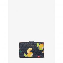 Jet Set Travel Medium Fruit Print Logo Bi-Fold Wallet