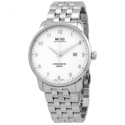 Baroncelli Automatic Chronometer White Dial Mens Watch