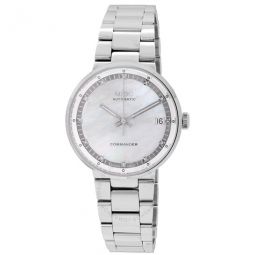 Commander II Automatic Diamond White Mother of Pearl Dial Ladies Watch