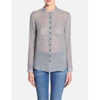 MiH Jeans Collarless Evelyn Shirt - blue