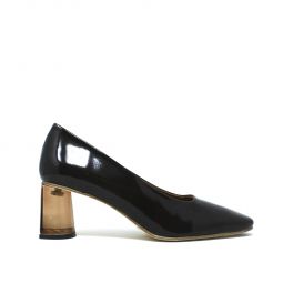 Adina Patent Leather Heels - Brown