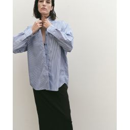Stripe Oversized Shirt - Blue