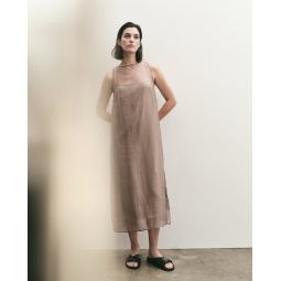 Organza Dress - Dark Beige