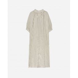 Shirred Dress - Stripe