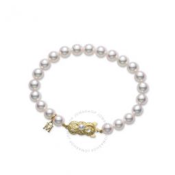 6.5mm-6mm A Quality Akoya Pearl Bracelet With 18K Yellow Gold Clasp 7