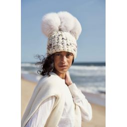 XL poms twombly crown beanies - Nude