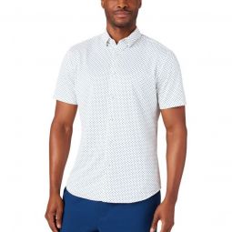 Mizzen+Main Halyard Button Down Golf Shirt - Balsam Enlarged Dot