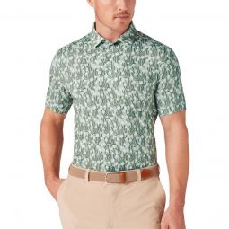 Mizzen+Main Versa Golf Polo - Fog Green Cacti Floral