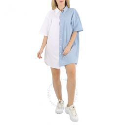 MM6 Ladies Cotton-poplin Spliced Shirt Dress, Brand Size 36 (US Size 2)
