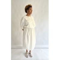Drawstring Pocket Dress - Off White