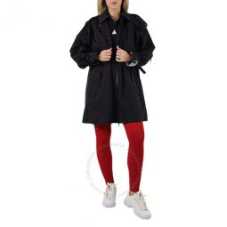 Ladies Black Pamanzi Nylon Trench Coat, Brand Size 2 (Medium)