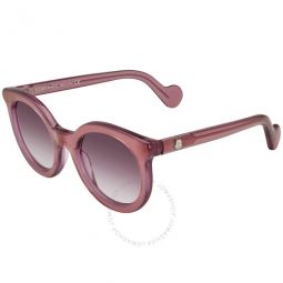 Mirrored Purple Gradient Round Ladies Sunglasses