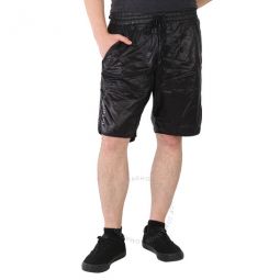 Mens Black Grenoble Drawstring Track Shorts, Size Large