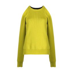 Two Tone Sleeve Slit Sweater