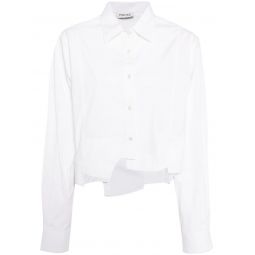 Deconstructed Cropped Button Down Blouse