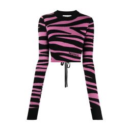 Zebra Cropped Sweater