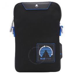 Black Polyamide Blue Spirit Mini Envelope Crossbody Bag