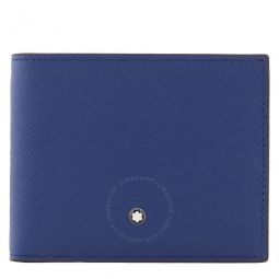 Blue Leather Sartorial 6CC Wallet