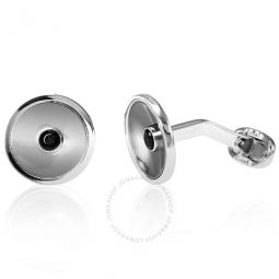 Sartorial Black and Silver Onyx And Stainless Steel Cufflinks