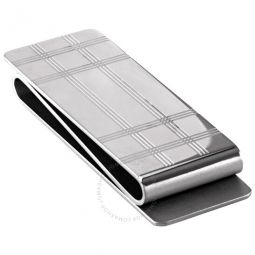 Sartorial Stainless Steel Check Pattern Essential Money Clip