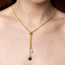 The Solstice Lariat - 14k Gold Plated Brass