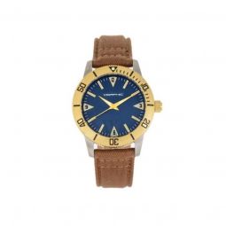 Mens M85 Series Genuine Leather Blue Dial