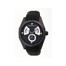 Mens M34 Series Silicone Black Engraved Pattern Dial Dial