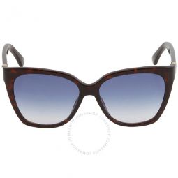 Blue Gradient Rectangular Ladies Sunglasses