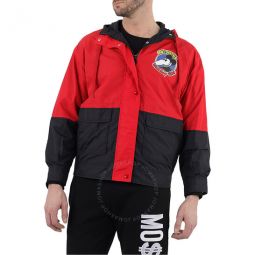 Red Windbreaker With Mickey Rat Print, Brand Size 40