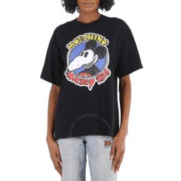 Ladies Mickey Rat Print T-Shirt, Size XX-Small