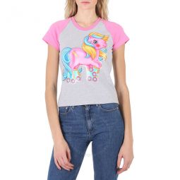 Ladies My Little Pony Print Cotton T-shirt, Brand Size 38 (US Size 4)
