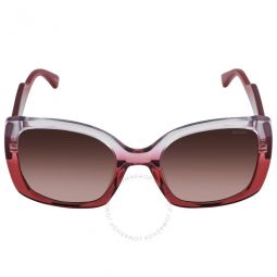 Brown Gradient Square Ladies Sunglasses