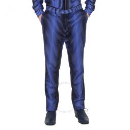 Mens Stripe Pattern Straight-Leg Trouser, Brand Size 46 (Waist Size 30)