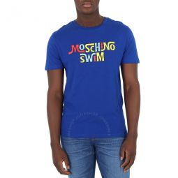 Swim Blue Cotton Logo T-Shirt, Size Small