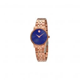 Women's Museum Stainless Steel Blue Mother of Pearl Dial Watch