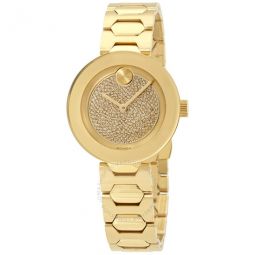 Bold Pave Crystal Dial Ladies Watch