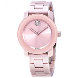 Bold Pink Crystal Dial Ladies Watch