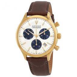 Heritage Chronograph Quartz White Dial Mens Watch