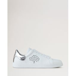 Tree Tennis Trainers Silver Bovine Leather