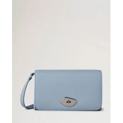 Lana Wallet On Strap Poplin Blue High Gloss Leather